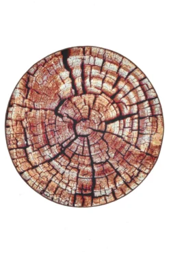 Teppich im naturnahen Baumstamm-Design