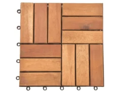 Terrassenplatten aus geölter Akazie, 11er-Set