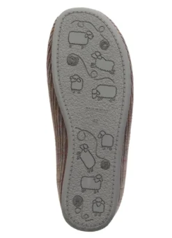 Textil-Pantoffel mit herausnehmbarem Fußbett