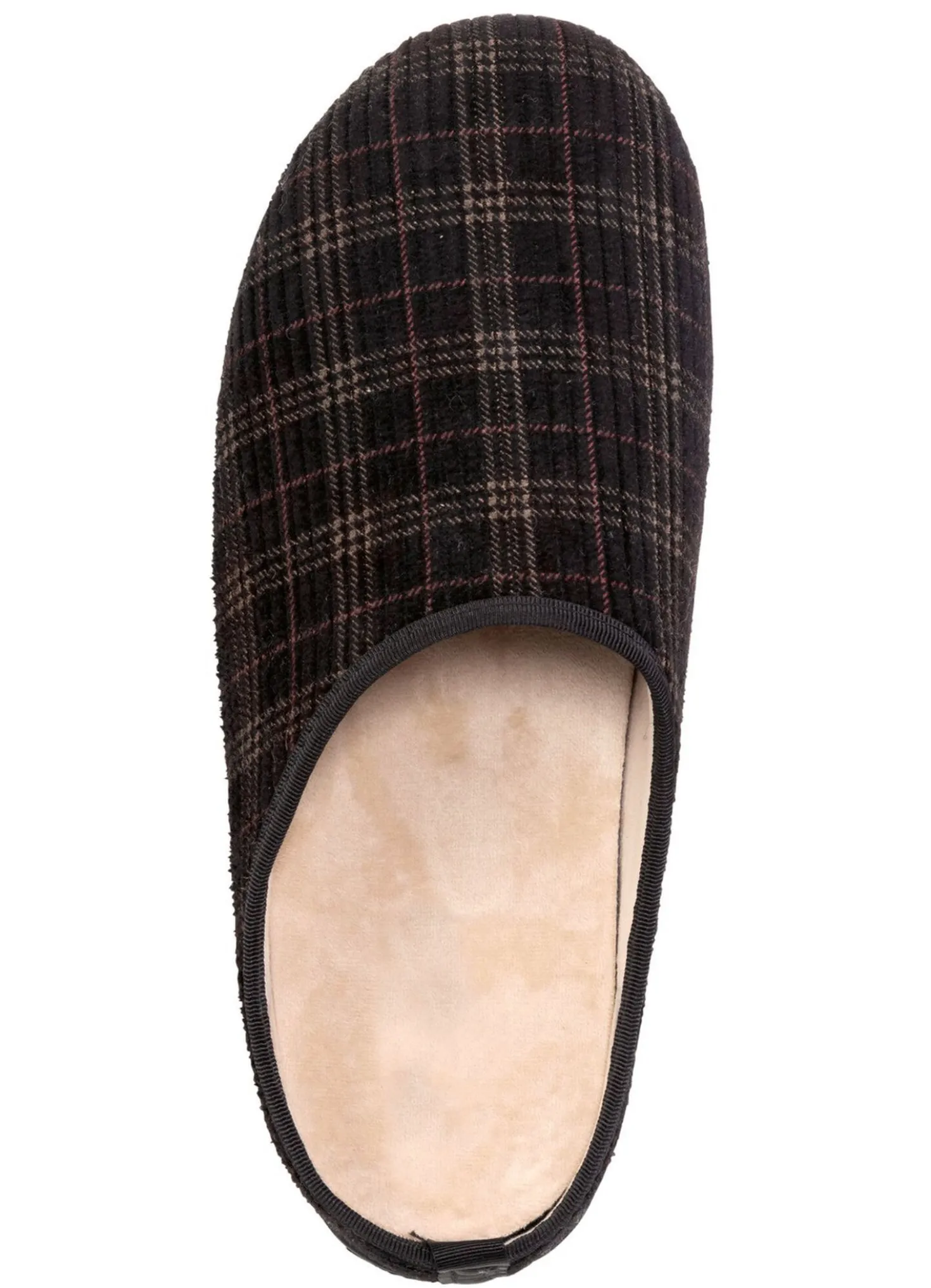 Textil-Pantoffel mit herausnehmbarem Fußbett