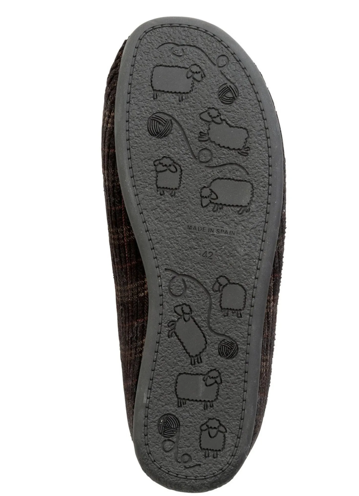 Textil-Pantoffel mit herausnehmbarem Fußbett
