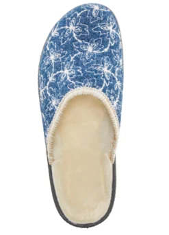 Textil-Pantoffel mit schöner Stickerei
