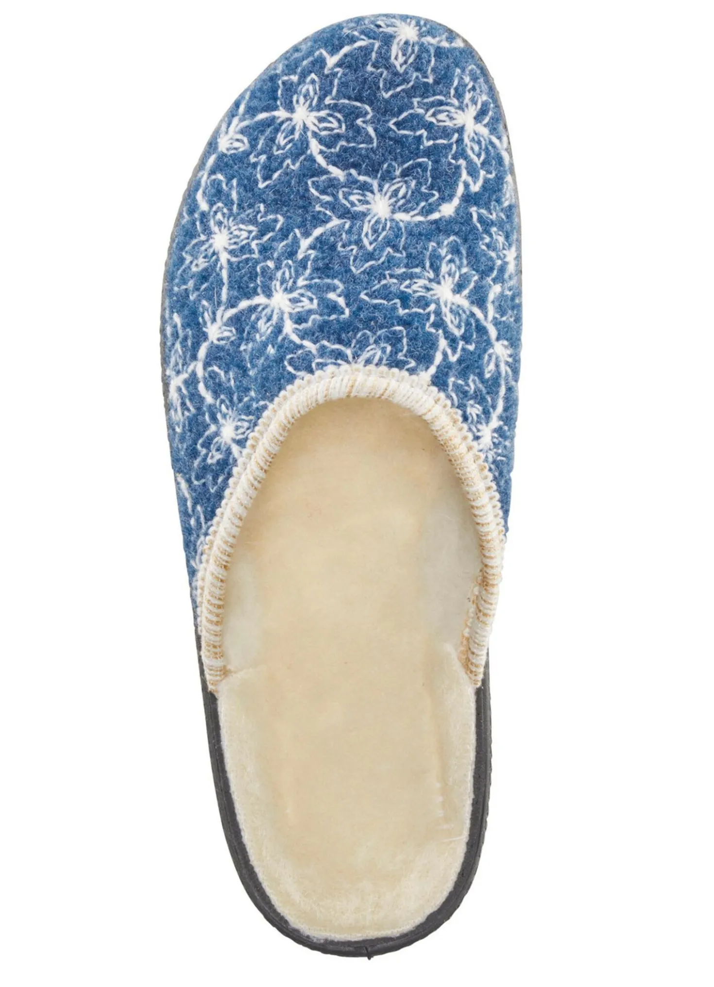 Textil-Pantoffel mit schöner Stickerei