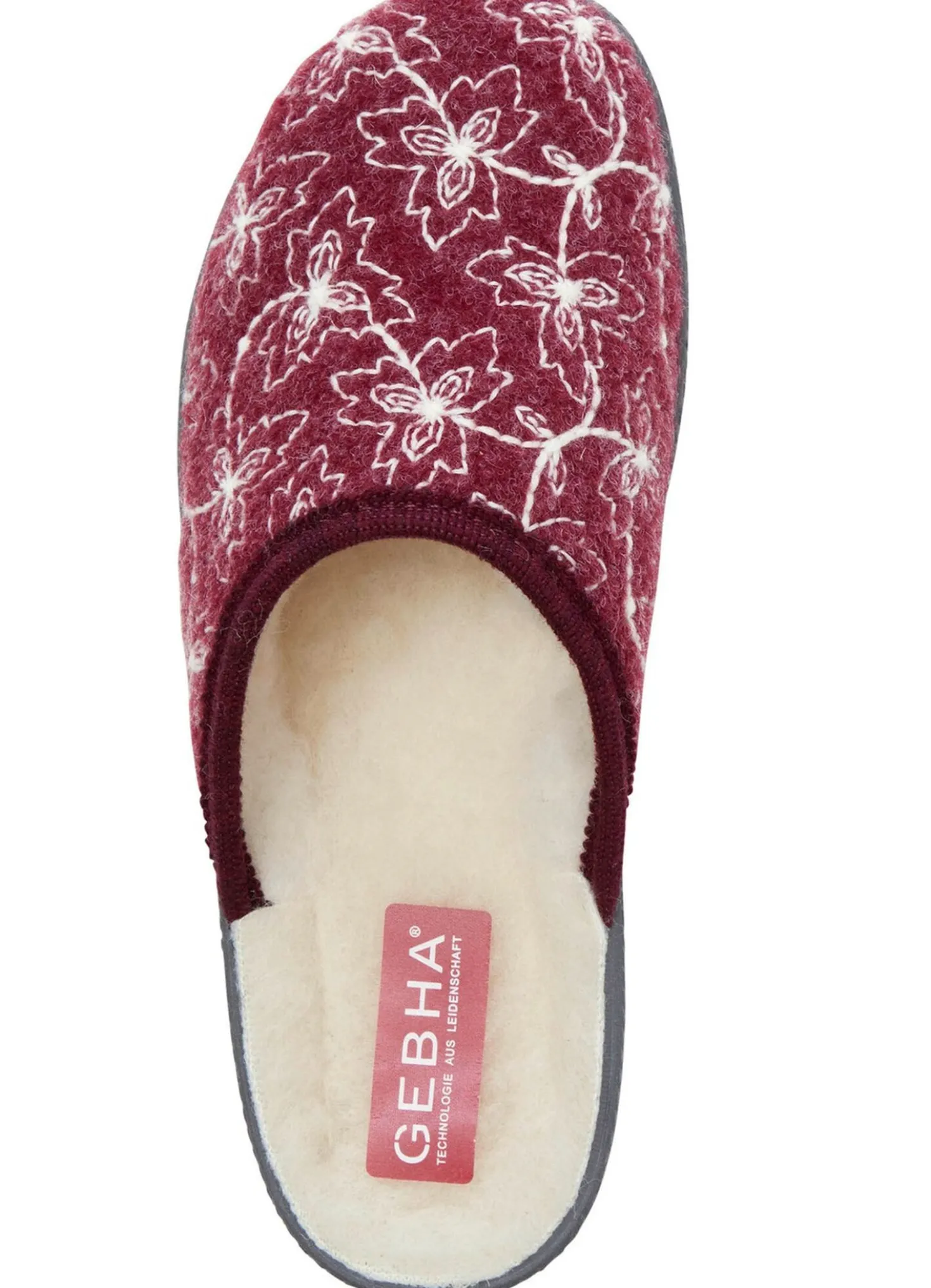 Textil-Pantoffel mit schöner Stickerei