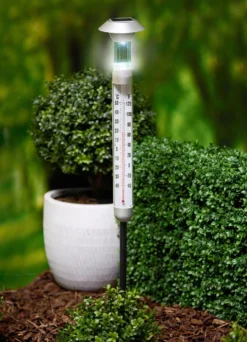 Thermometer mit Solarleuchte