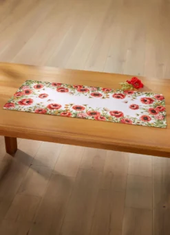 Tisch- und Raumdekoration mit Mohnblumen-Motiv