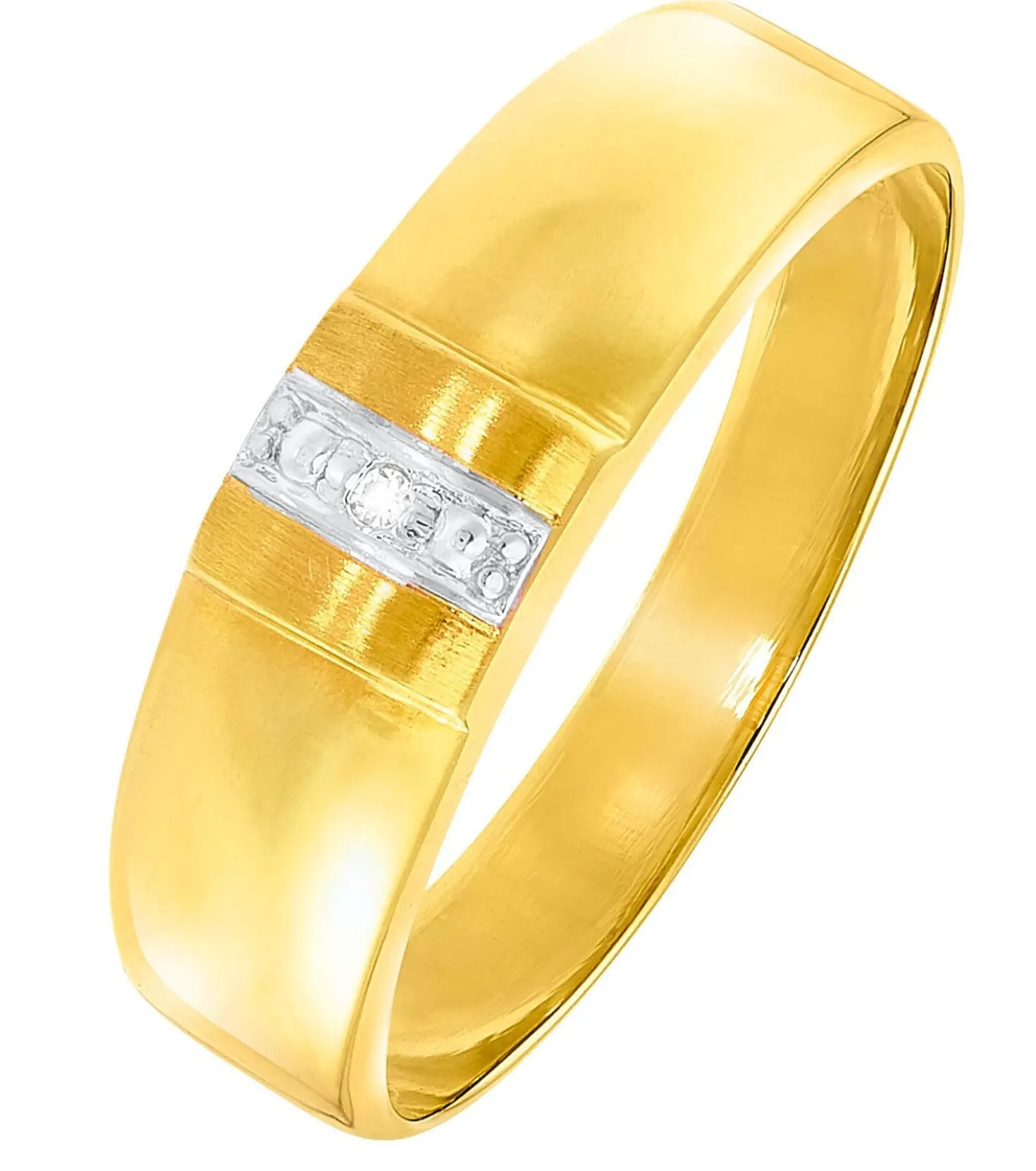 Toller Damenring in Bicolor mit Diamant