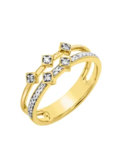 Toller Damenring mit Brillanten und Diamanten