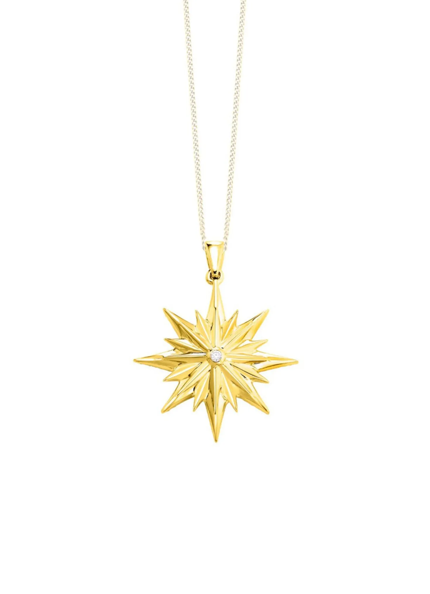 Toller Stern-Anhänger mit Brillanten und Diamanten