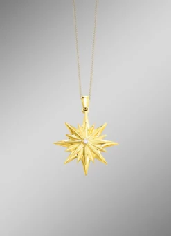 Toller Stern-Anhänger mit Brillanten und Diamanten