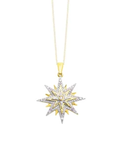 Toller Stern-Anhänger mit Brillanten und Diamanten
