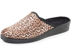 Trendige Damen-Hausschuhe, im Leo-Look