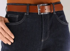 Trendiger Damen-Gürtel aus Leder, 3,5 cm breit