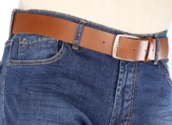 Trendiger Herren-Gürtel, aus Leder, 4 cm breit