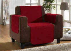 Unempfindliche Sessel-,Couch- und Armlehnenschoner aus Chenille