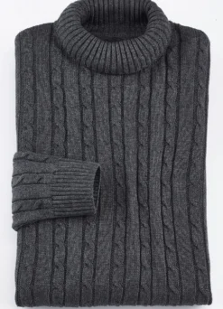 Unifarbener Rollkragenpullover