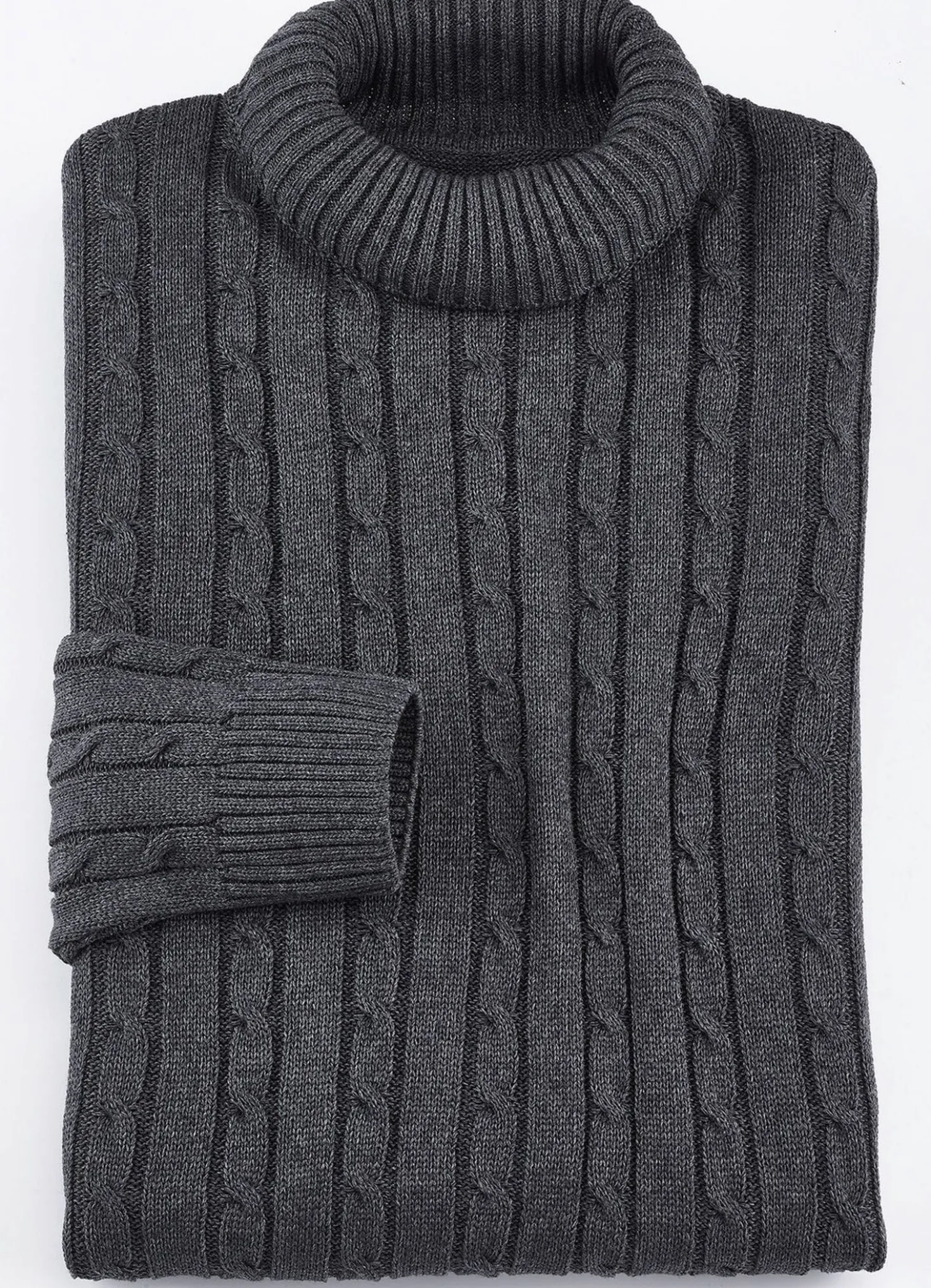 Unifarbener Rollkragenpullover
