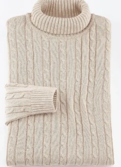 Unifarbener Rollkragenpullover