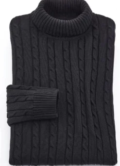 Unifarbener Rollkragenpullover