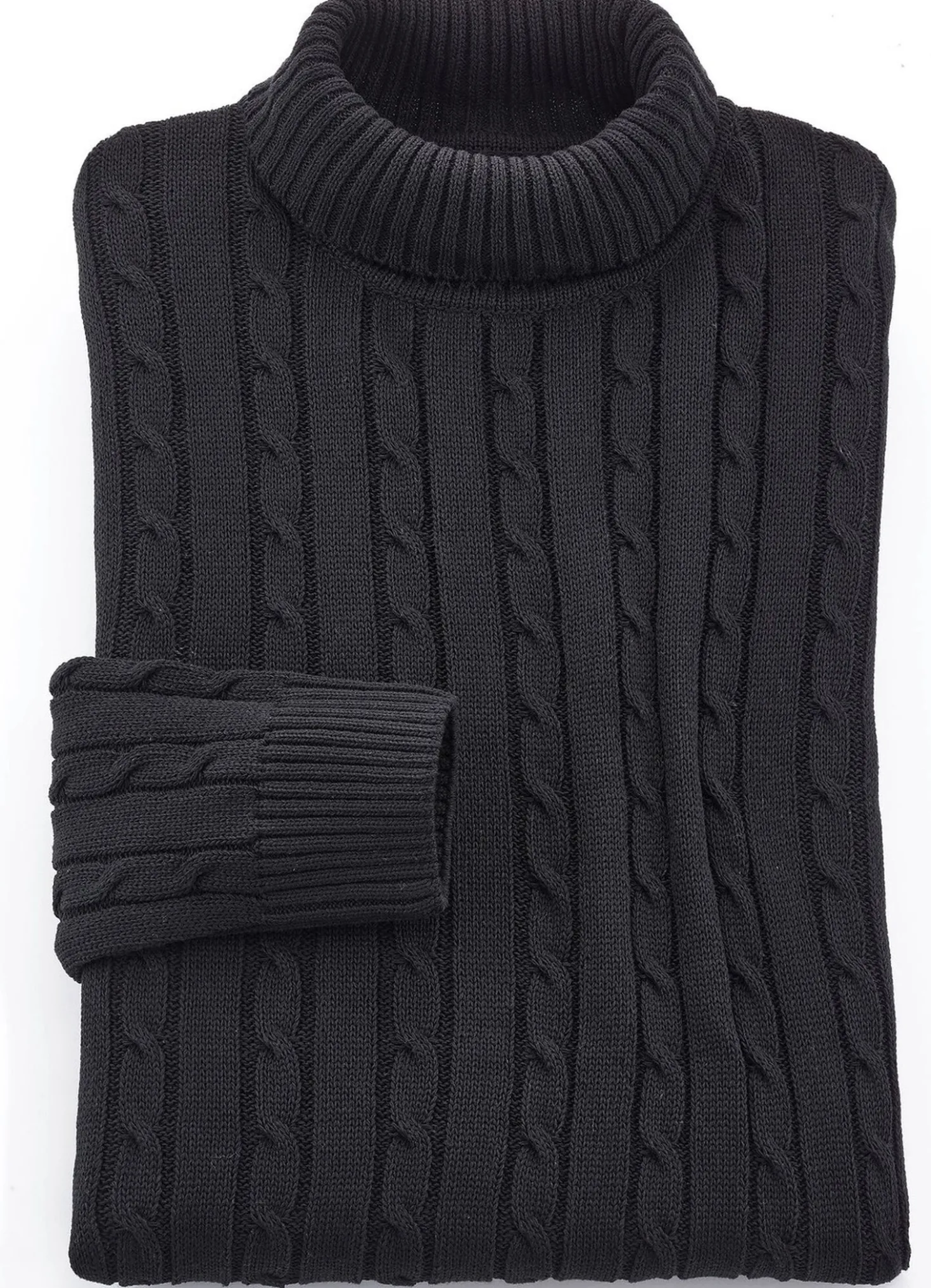 Unifarbener Rollkragenpullover