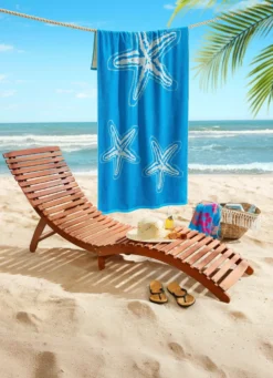 Velours-Strandlaken aus 100% Baumwolle