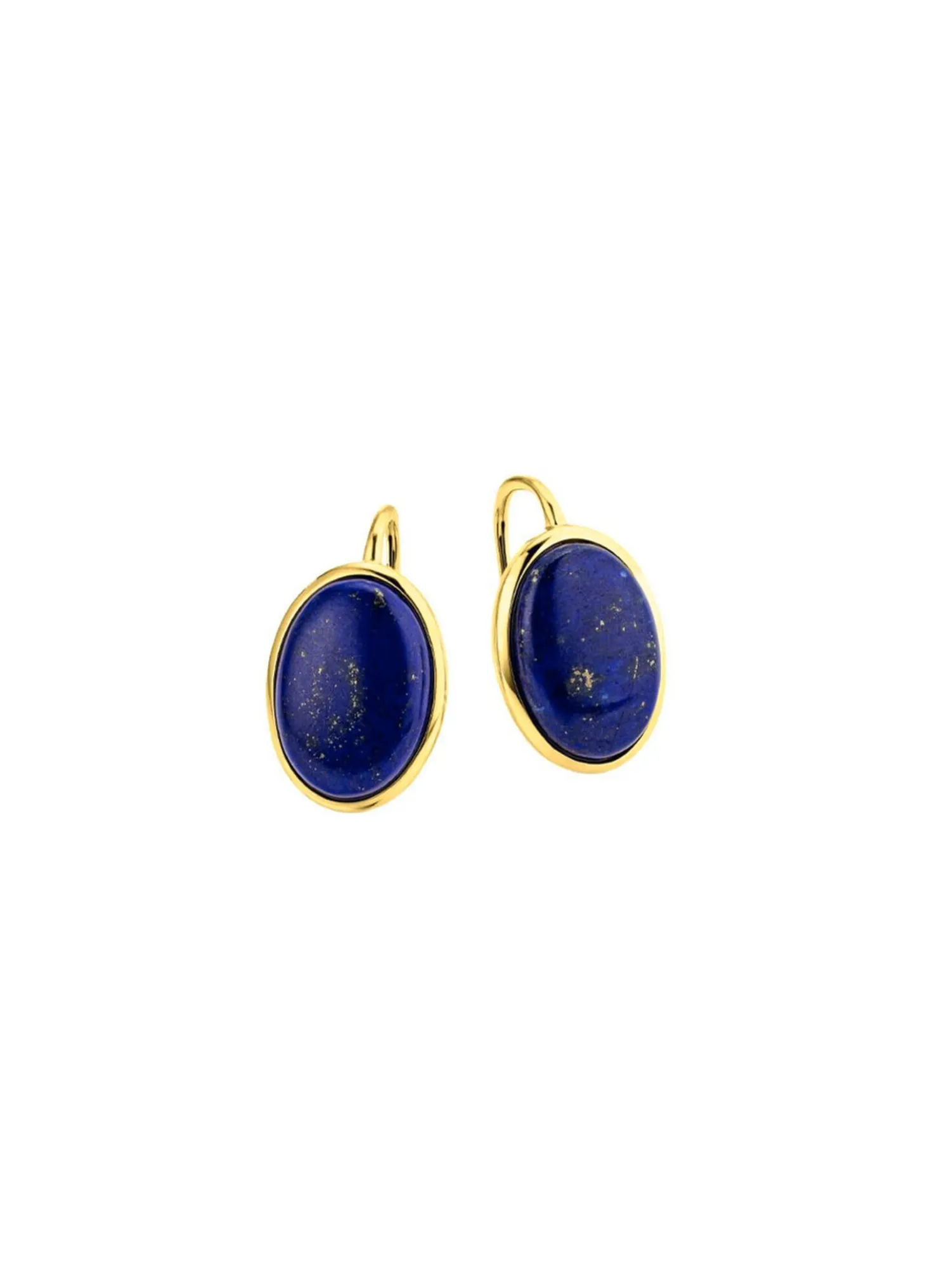 Vergoldete Ohrringe mit Lapislazuli