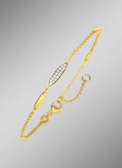 Vergoldetes Armband mit Zirkonia