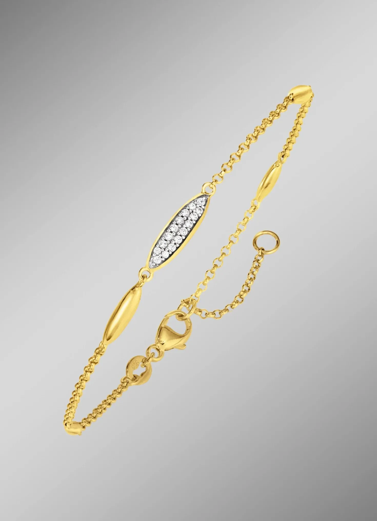 Vergoldetes Armband mit Zirkonia