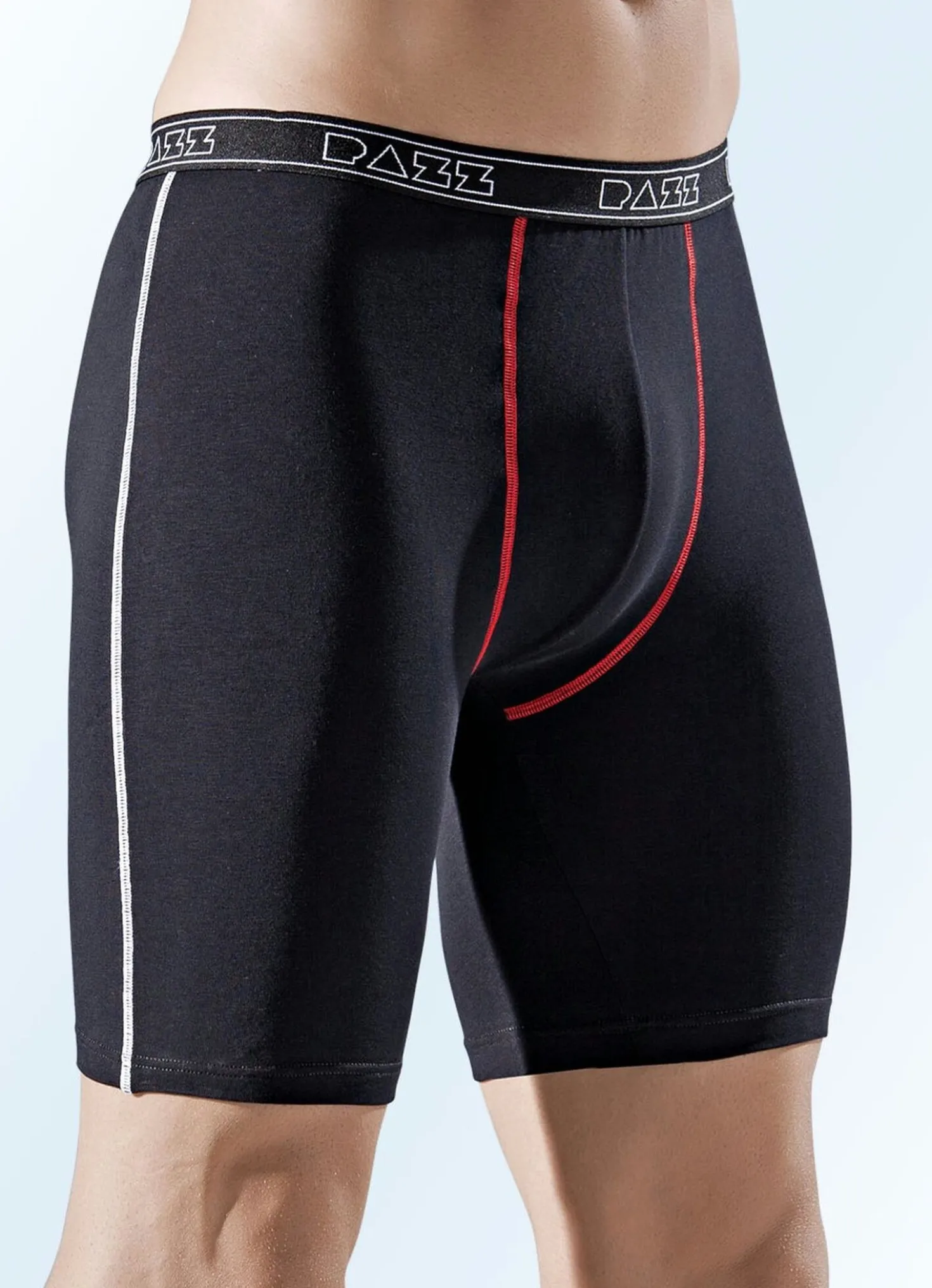 Viererpack Longpants, uni mit Kontrastnähten