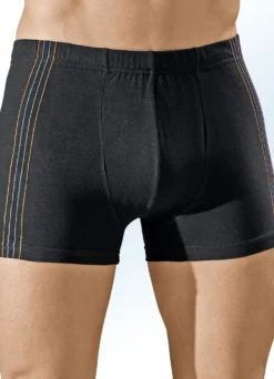 Viererpack Pants, uni mit seitlichen Kontraststreifen