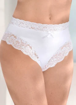 Viererpack Slips mit elastischer Spitze