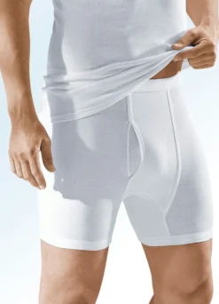 Viererpack Unterhosen aus Feinripp, weiß