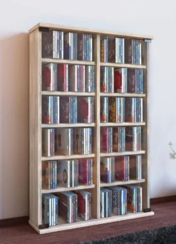 Vitrinen mit ESG-Sicherheitsglas für 300 CDs
