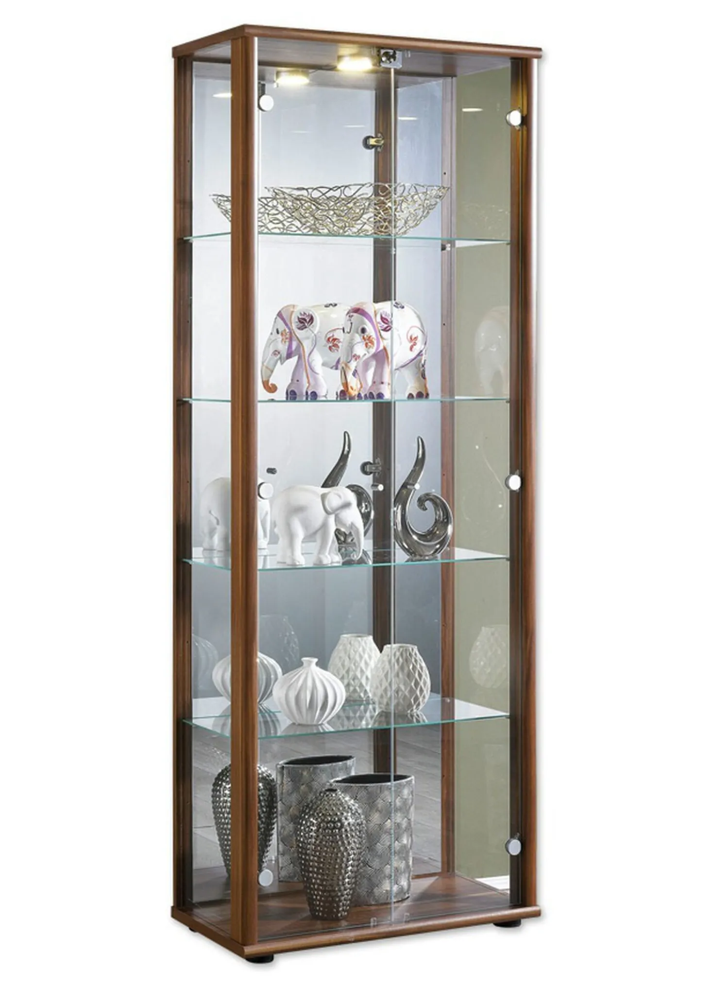 Vitrine, 2-türig, mit LED-Beleuchtung