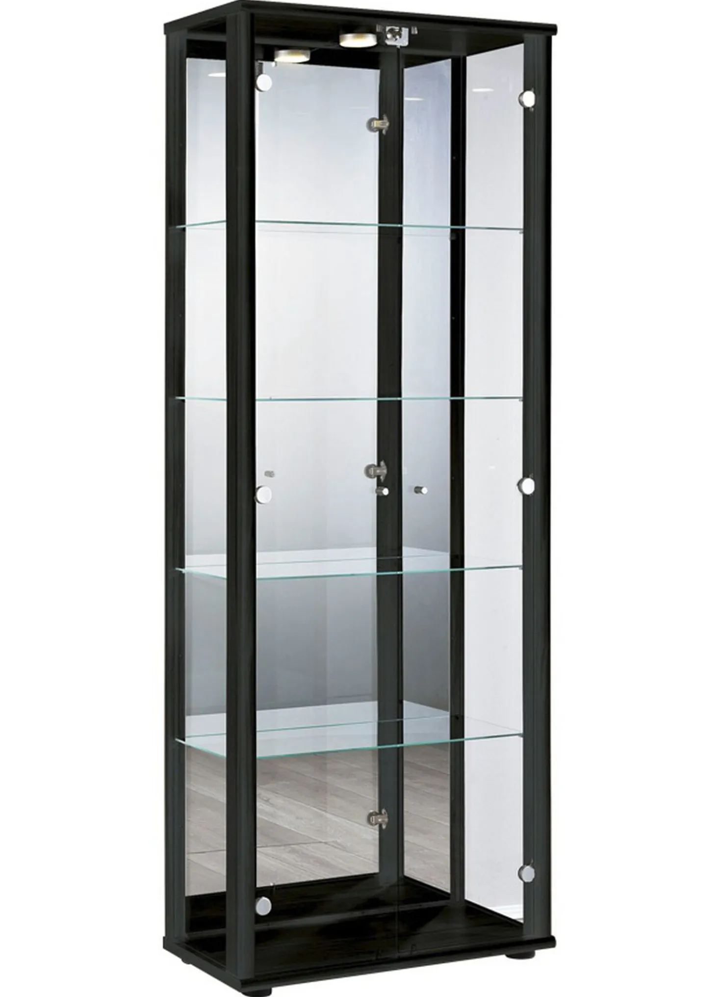 Vitrine, 2-türig, mit LED-Beleuchtung