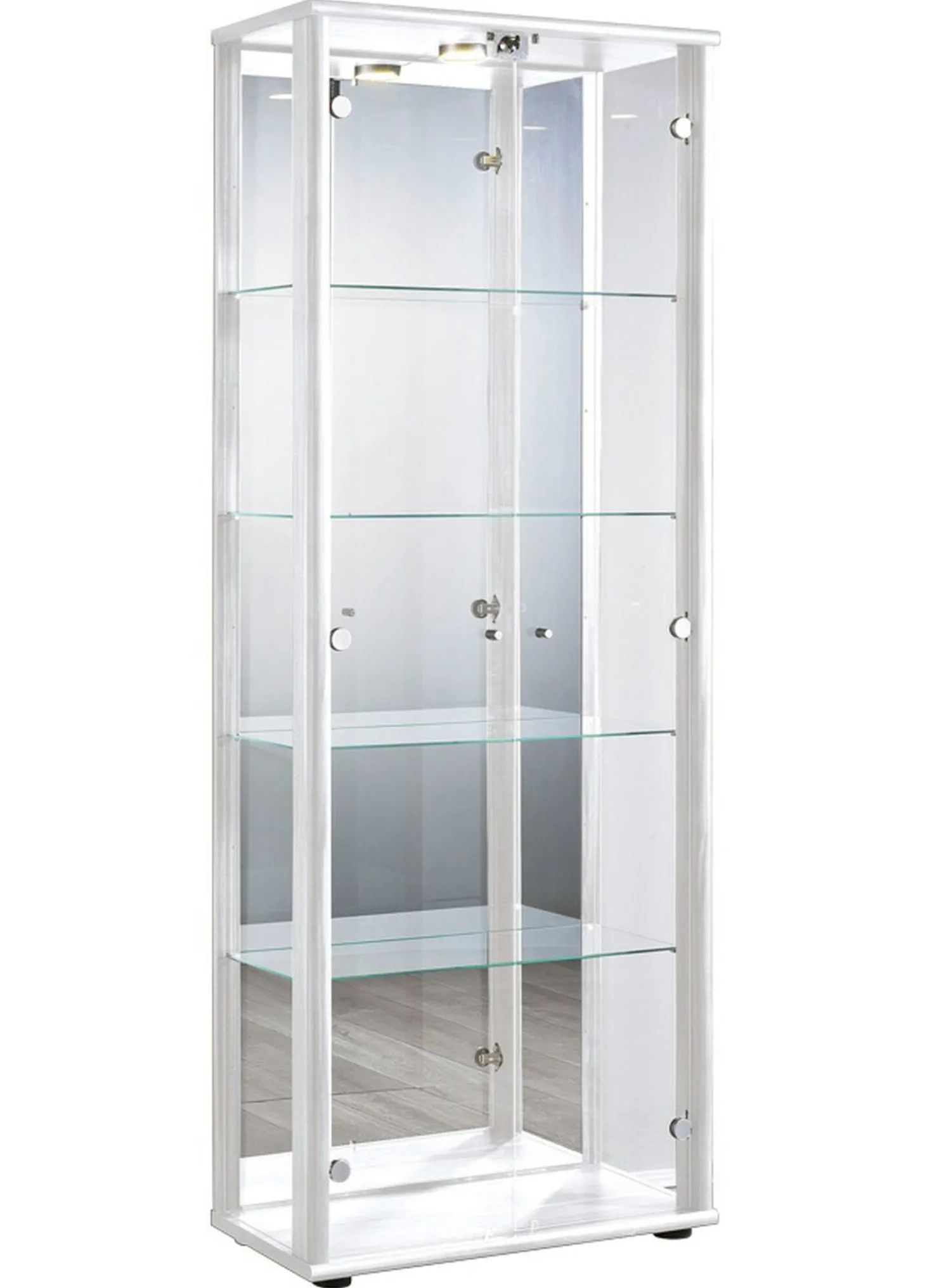 Vitrine, 2-türig, mit LED-Beleuchtung