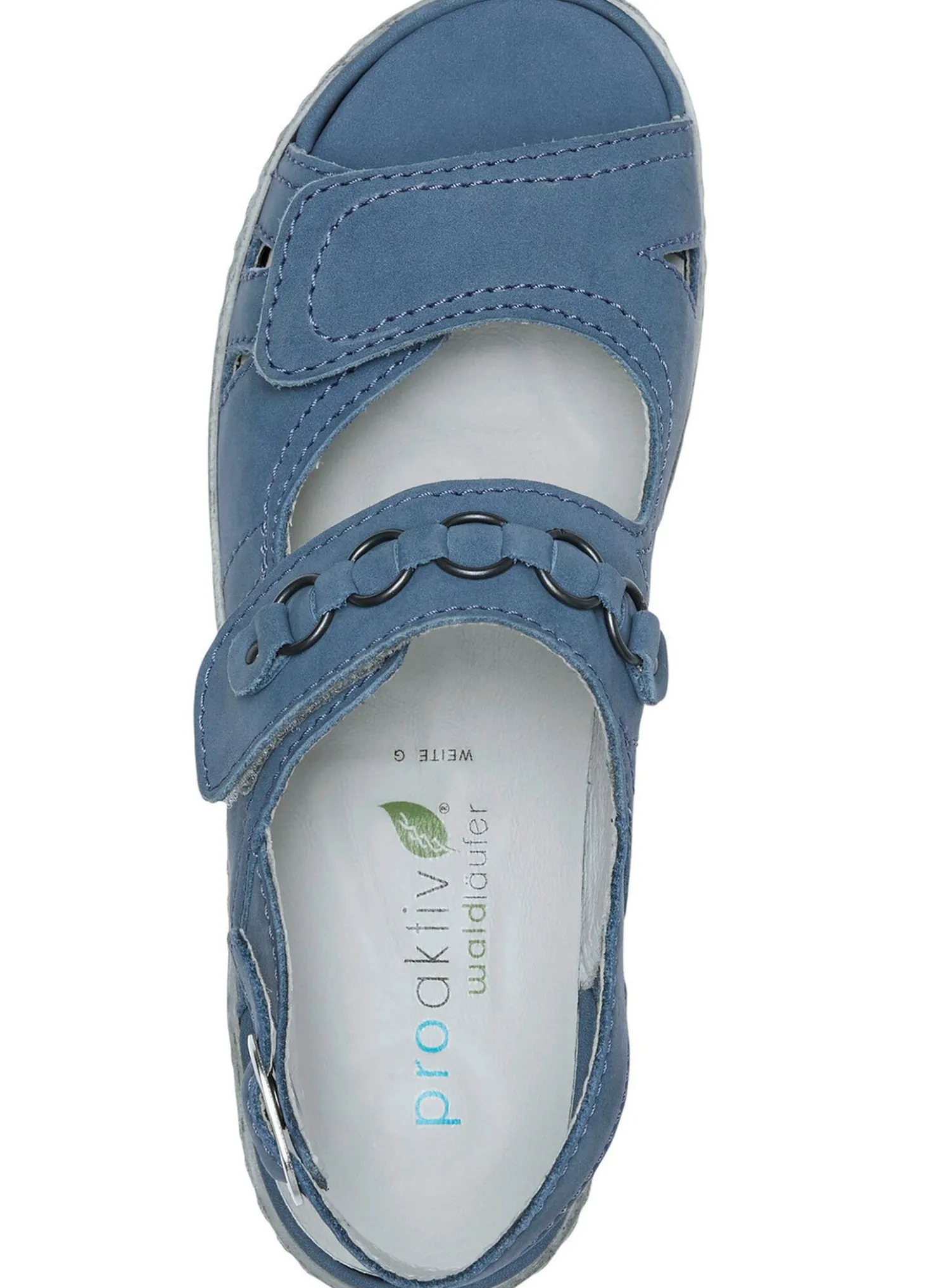 Waldläufer, bequeme Damen-Sandalen, Weite G, mit herausnehmbarem Fußbett