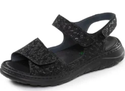 Waldläufer, bequeme Damen-Sandalen, Weite H, mit herausnehmbarem Fußbett