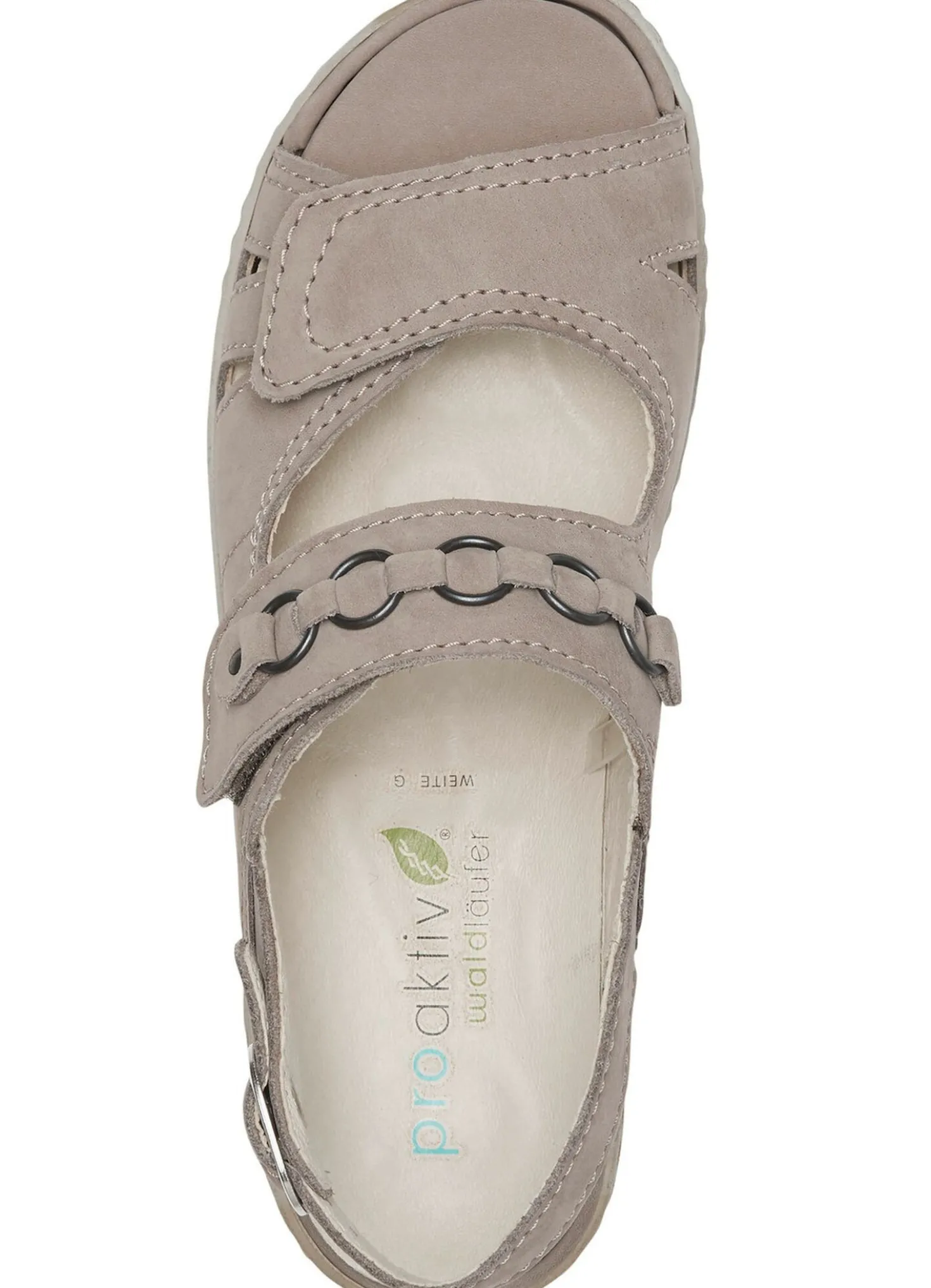 Waldläufer, bequeme Damen-Sandalen, Weite G, mit herausnehmbarem Fußbett
