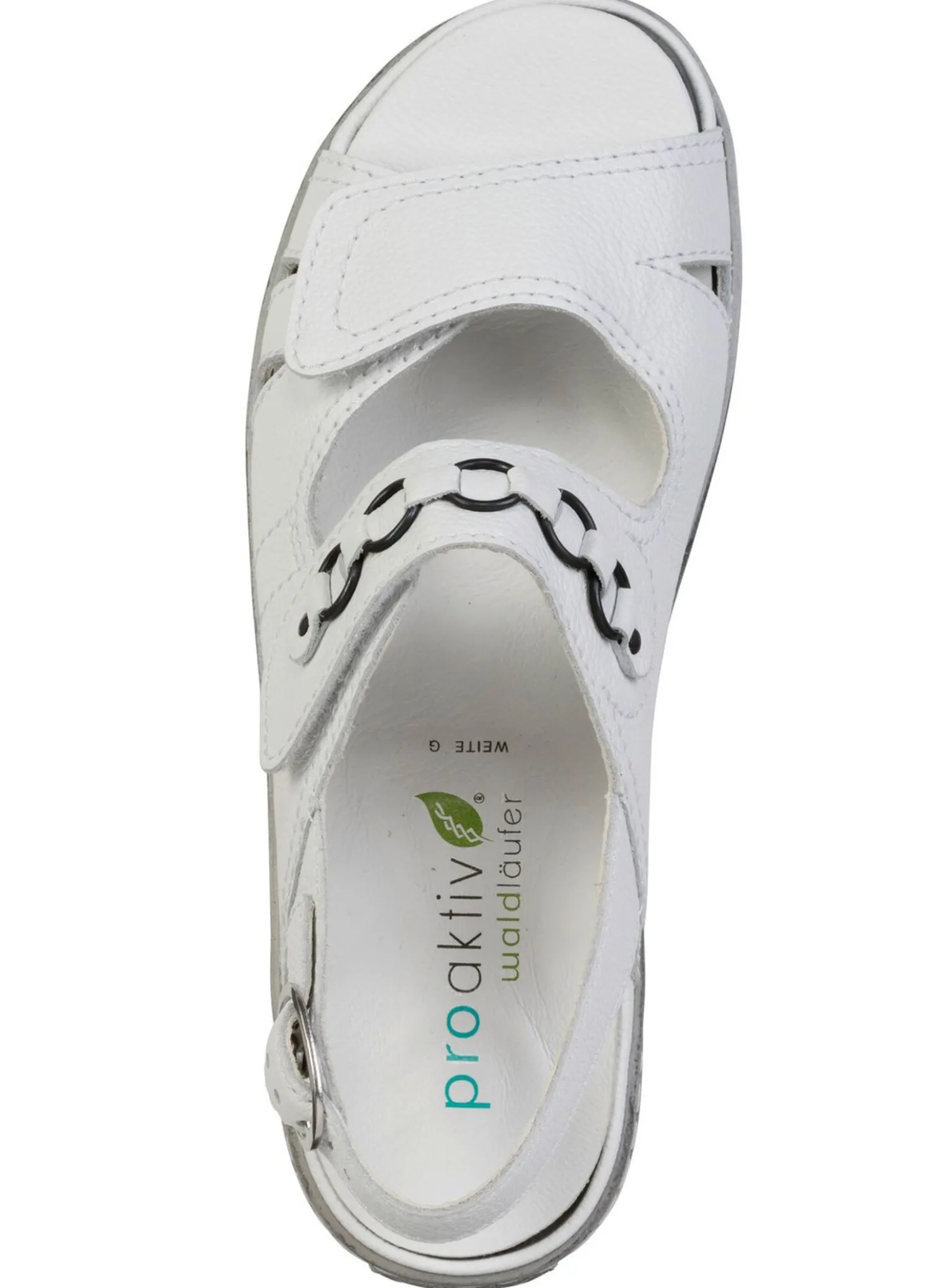 Waldläufer, bequeme Damen-Sandalen, Weite G, mit herausnehmbarem Fußbett