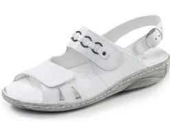 Waldläufer, bequeme Damen-Sandalen, Weite G, mit herausnehmbarem Fußbett