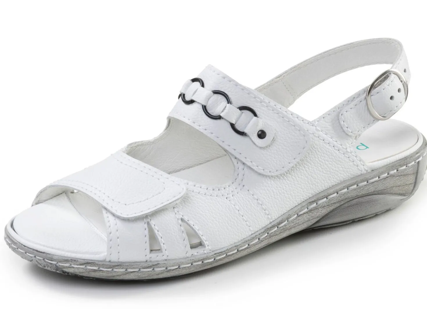 Waldläufer, bequeme Damen-Sandalen, Weite G, mit herausnehmbarem Fußbett