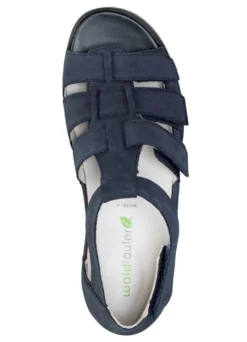 Waldläufer, bequeme Damen-Sandalen, Weite H, mit herausnehmbarem Fußbett