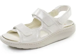 Waldläufer, bequeme Damen-Sandalen, Weite H, mit herausnehmbarem Fußbett