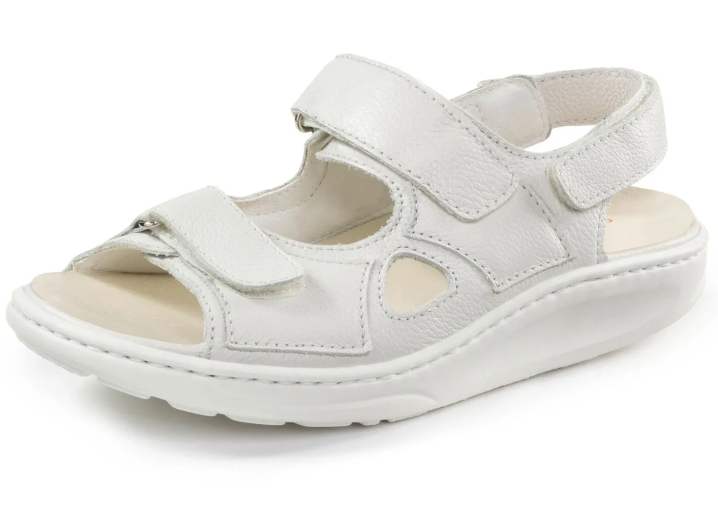 Waldläufer, bequeme Damen-Sandalen, Weite H, mit herausnehmbarem Fußbett