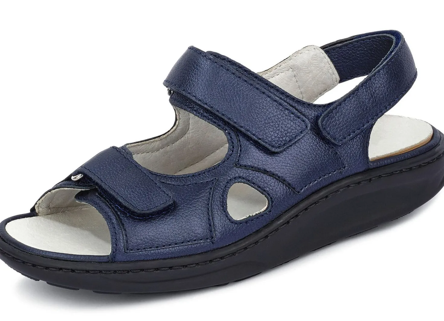 Waldläufer, bequeme Damen-Sandalen, Weite H, mit herausnehmbarem Fußbett