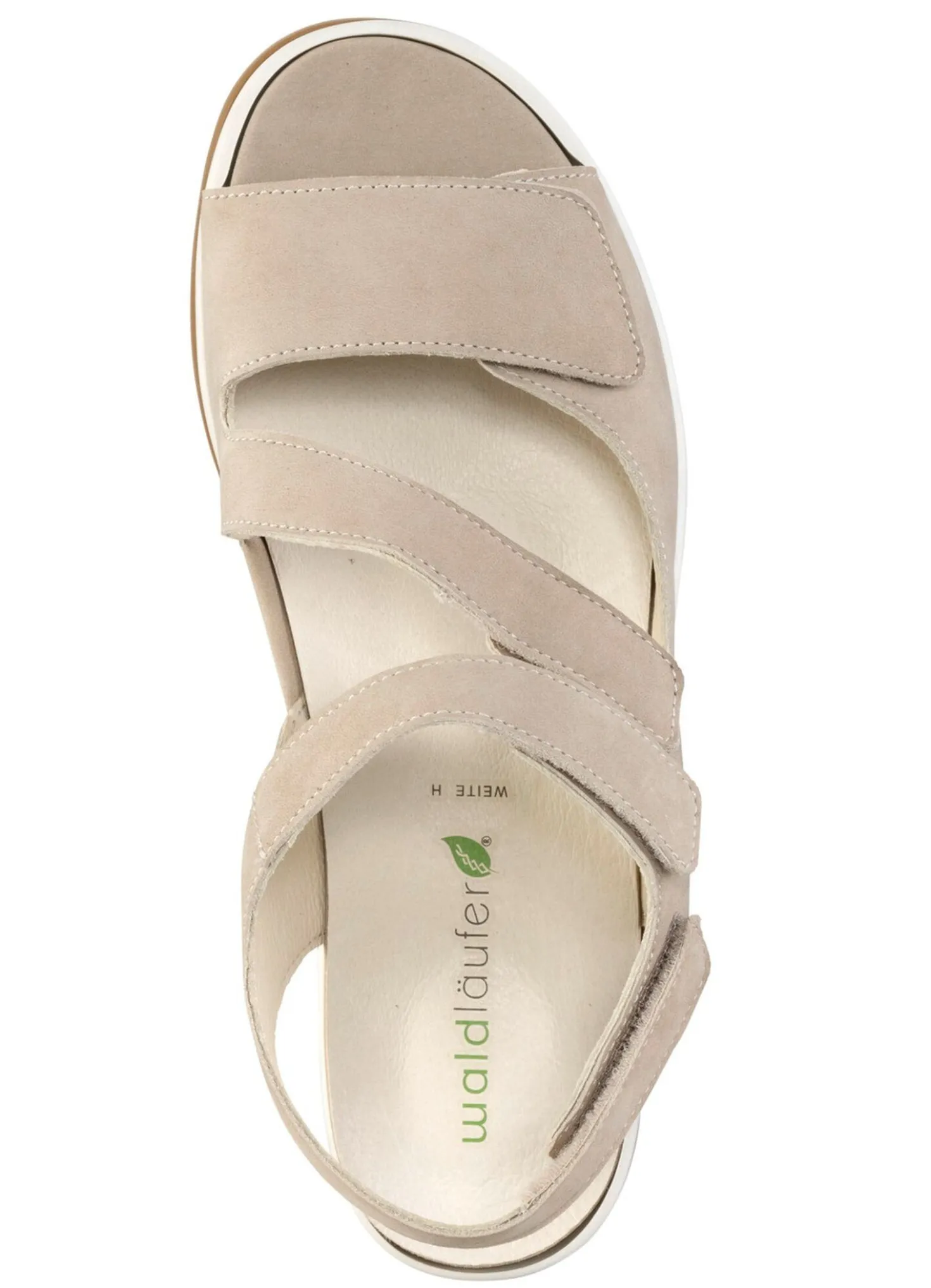 Waldläufer, bequeme Damen-Sandalen, Weite H, mit herausnehmbarem Fußbett