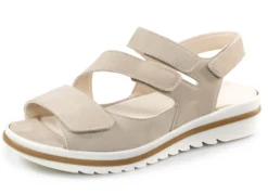 Waldläufer, bequeme Damen-Sandalen, Weite H, mit herausnehmbarem Fußbett