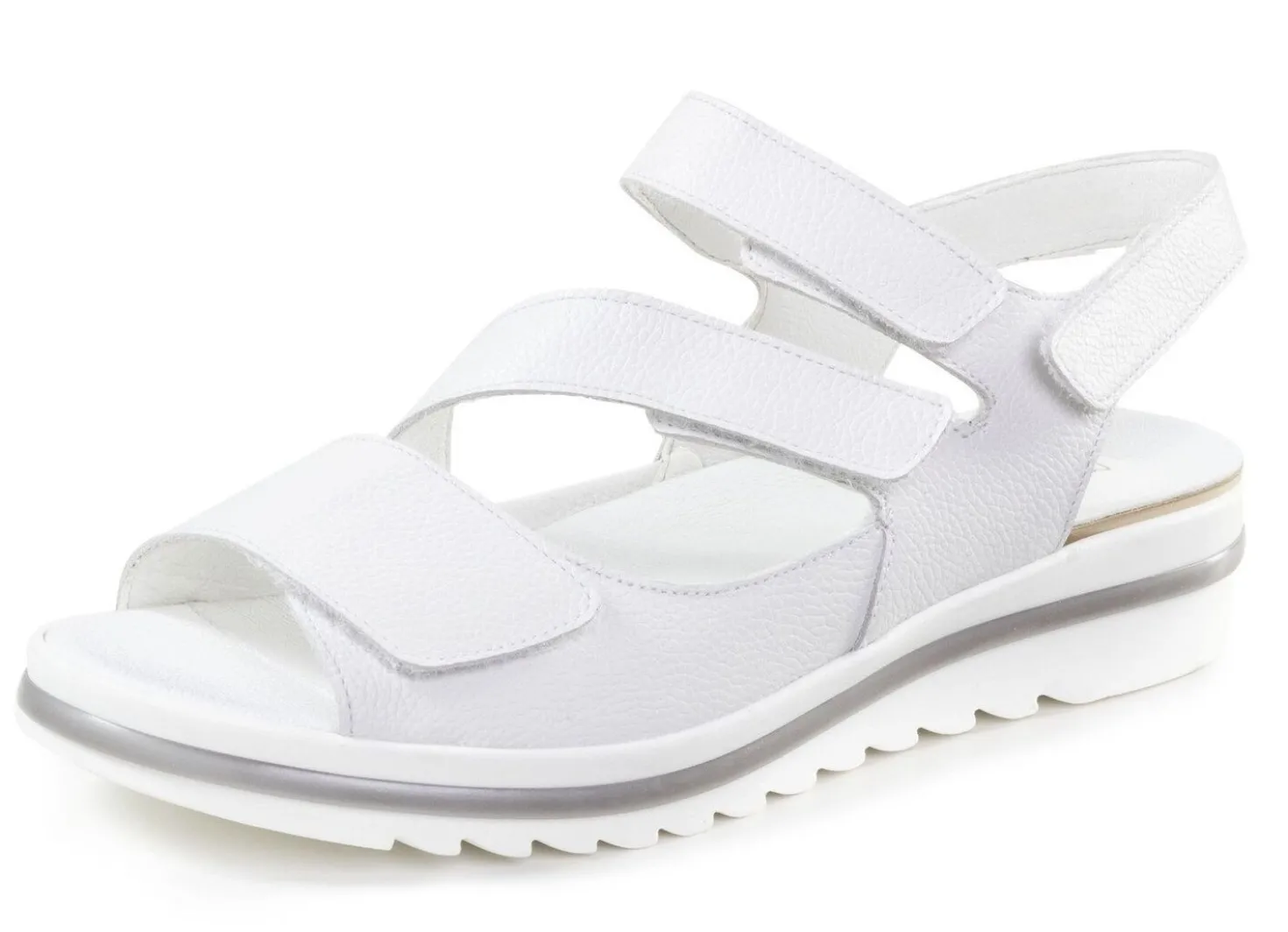 Waldläufer, bequeme Damen-Sandalen, Weite H, mit herausnehmbarem Fußbett