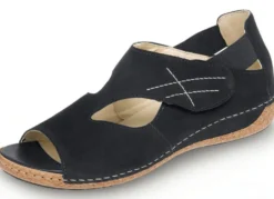 Waldläufer, bequeme Damen-Sandalen, Weite H, mit herausnehmbarem Fußbett